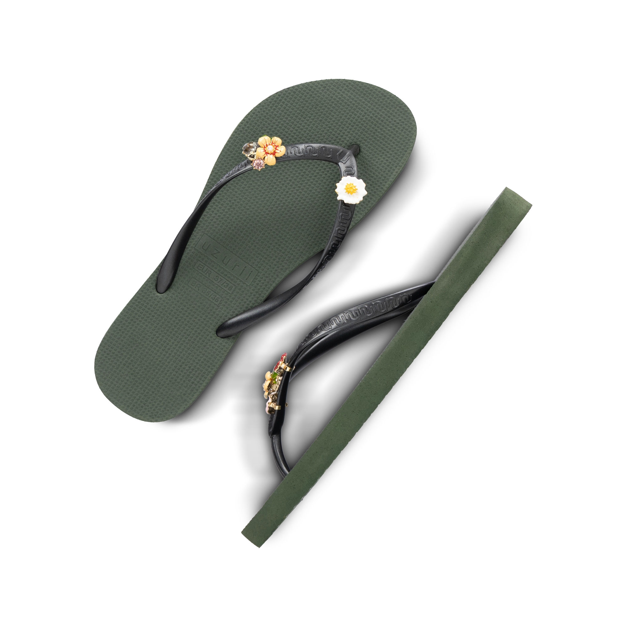 Flore Flats Army Green
