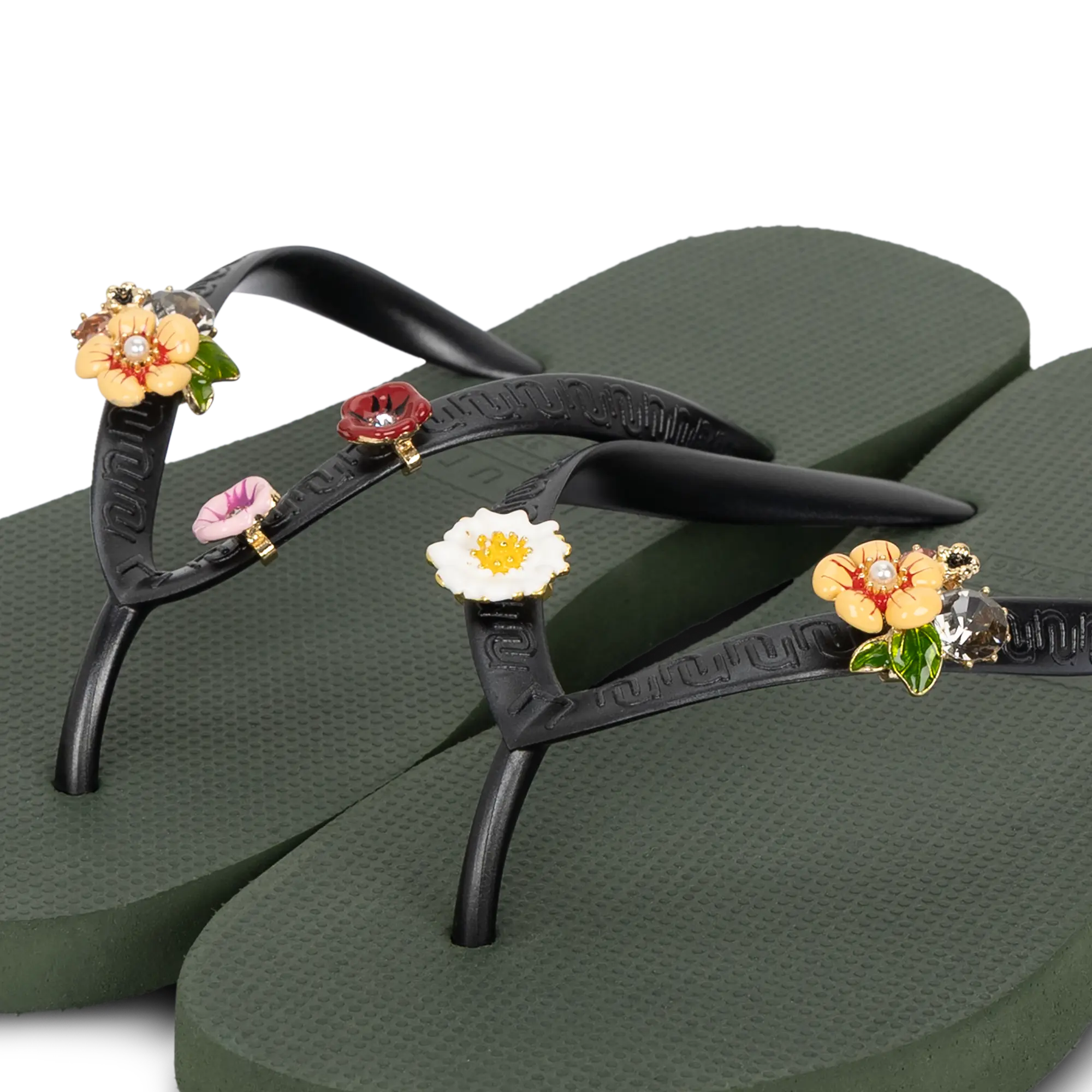 Flore Flats Army Green