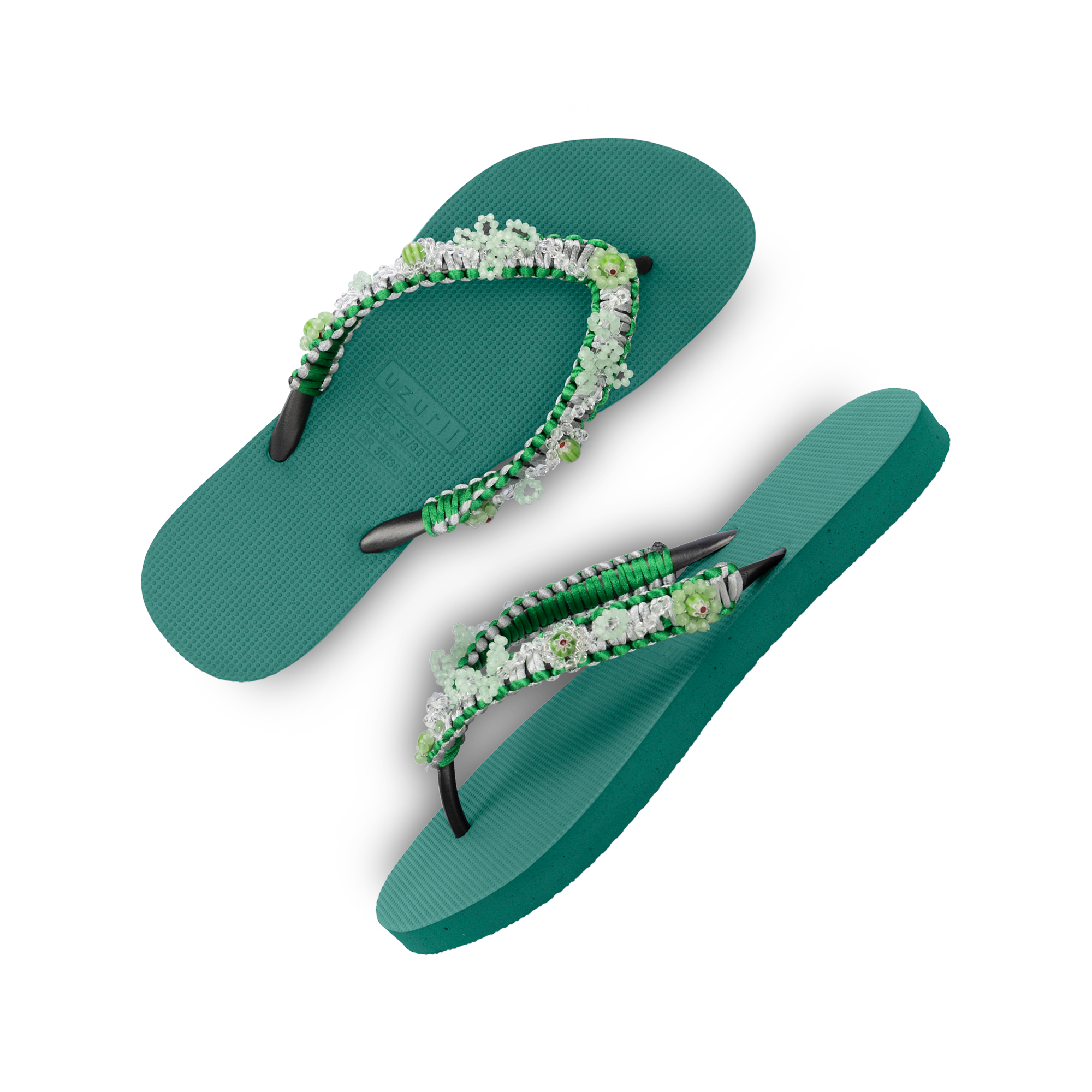 Macrame Green Blossom - Forest Green
