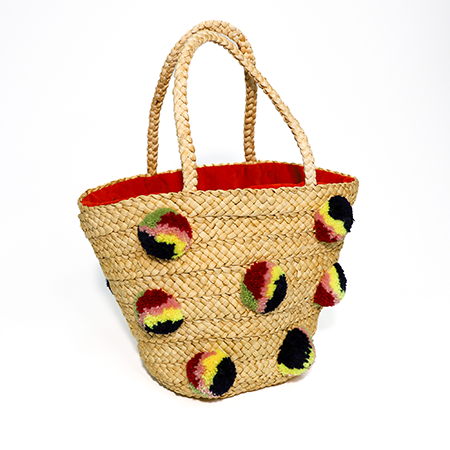 Raffia Bag Pompom