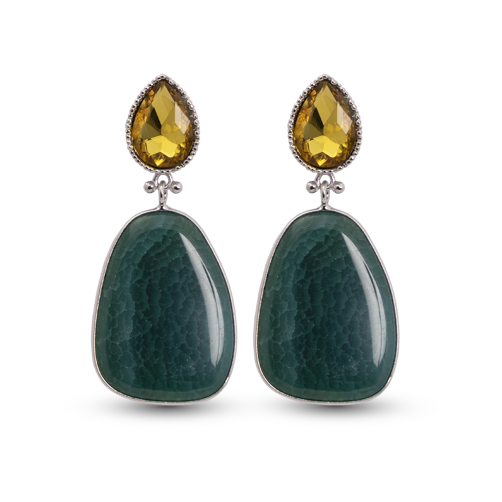 Magic Brown Nature Stone earrings