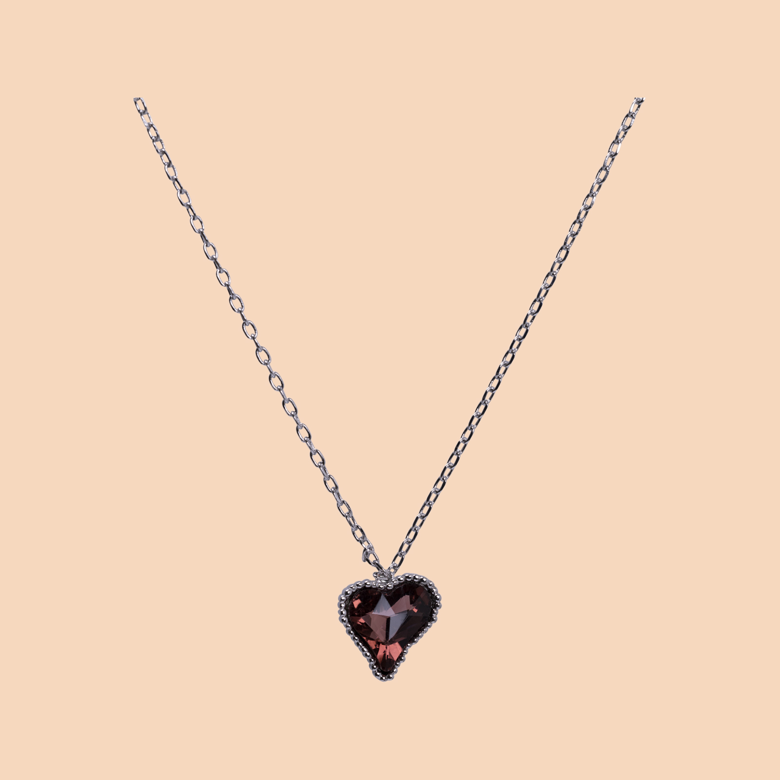 Single Bronze Heart Necklace