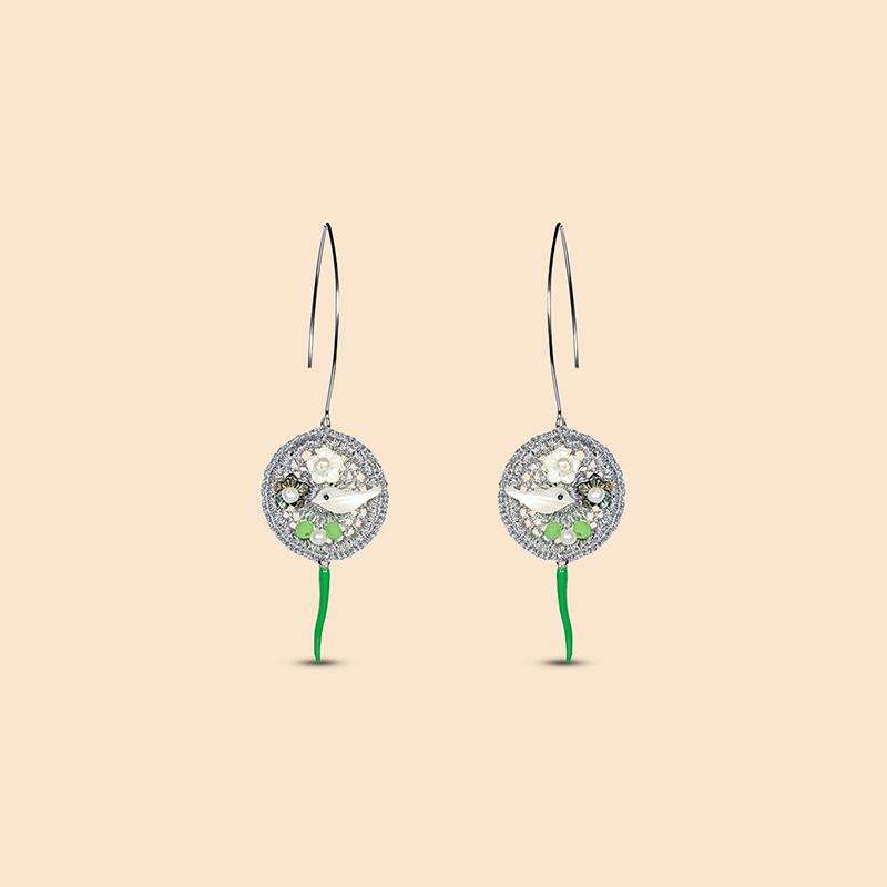 Little Dreamcatcher silver earrings