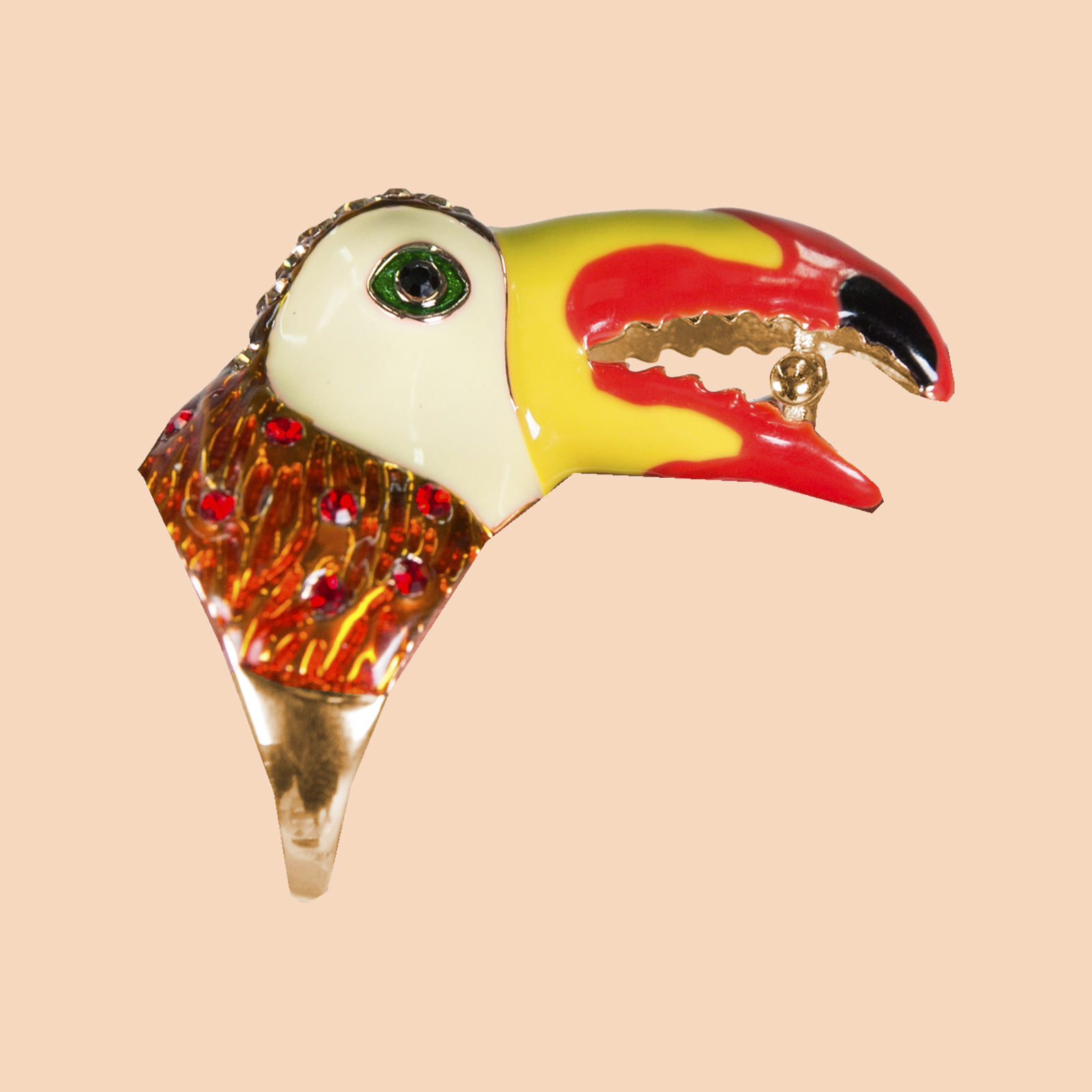 Red Amazon Toucan Ring