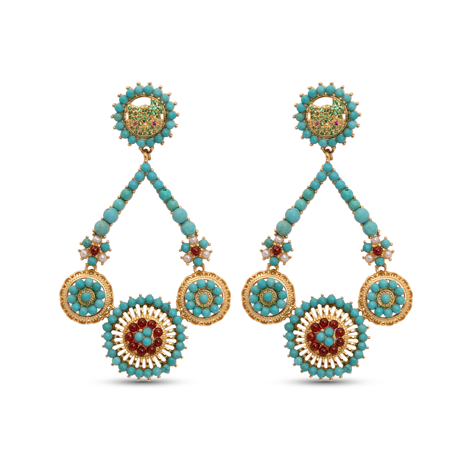 Amazon Ibiza Earrings Turquos