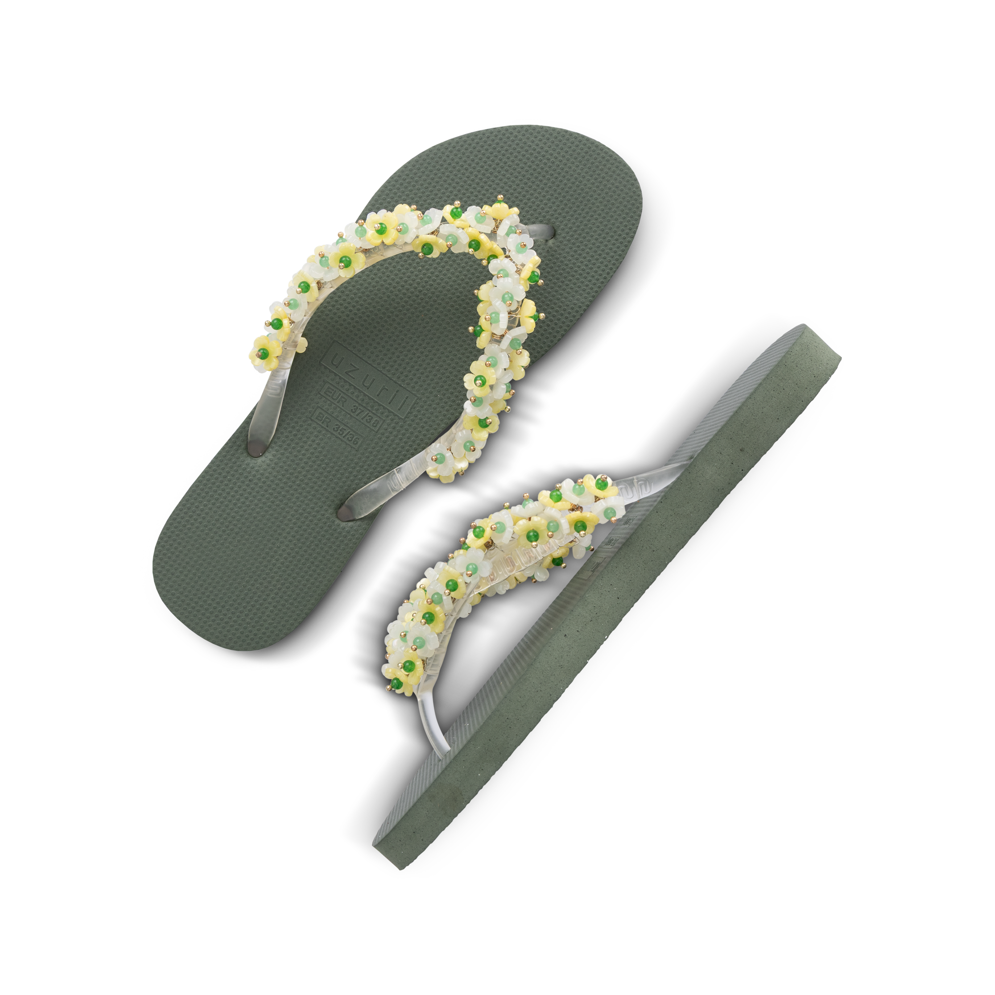 Tulum Bloom Yellow - Army Green