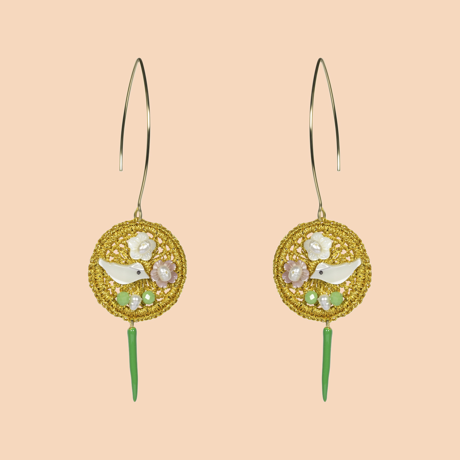 Little Dreamcatcher gold earrings