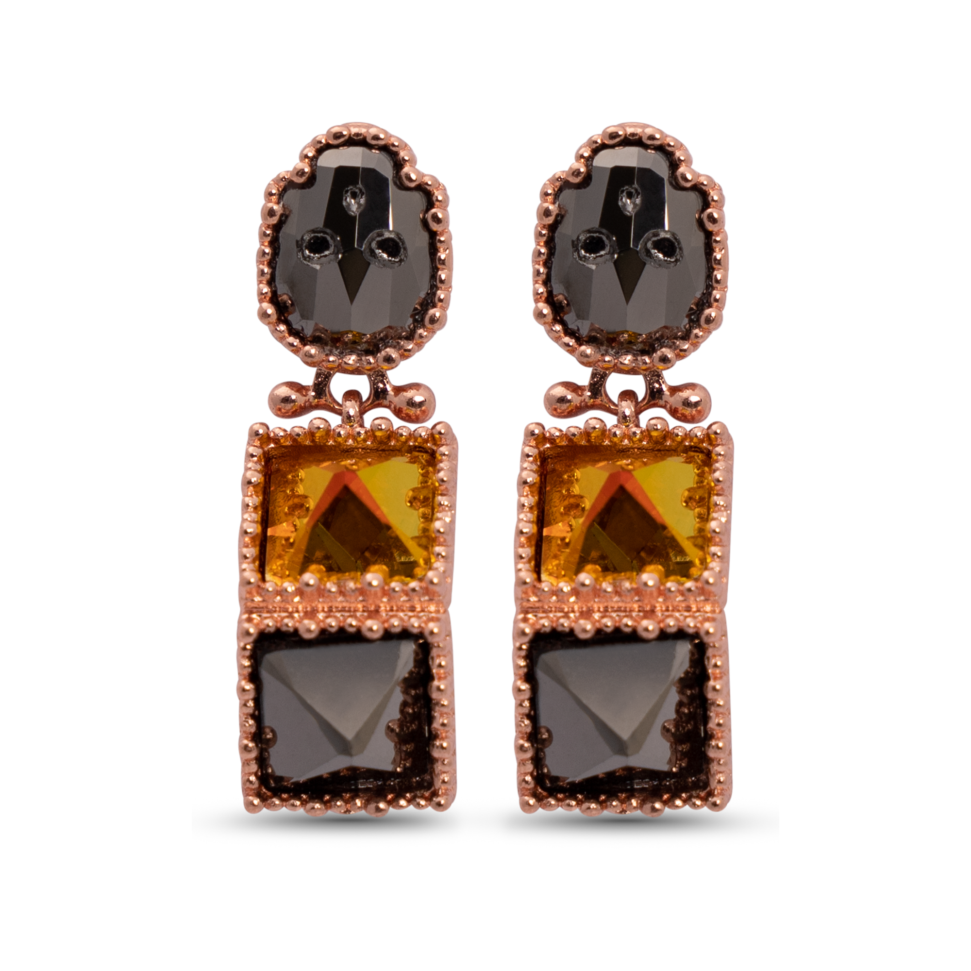 Darkness Black Studs Earrings