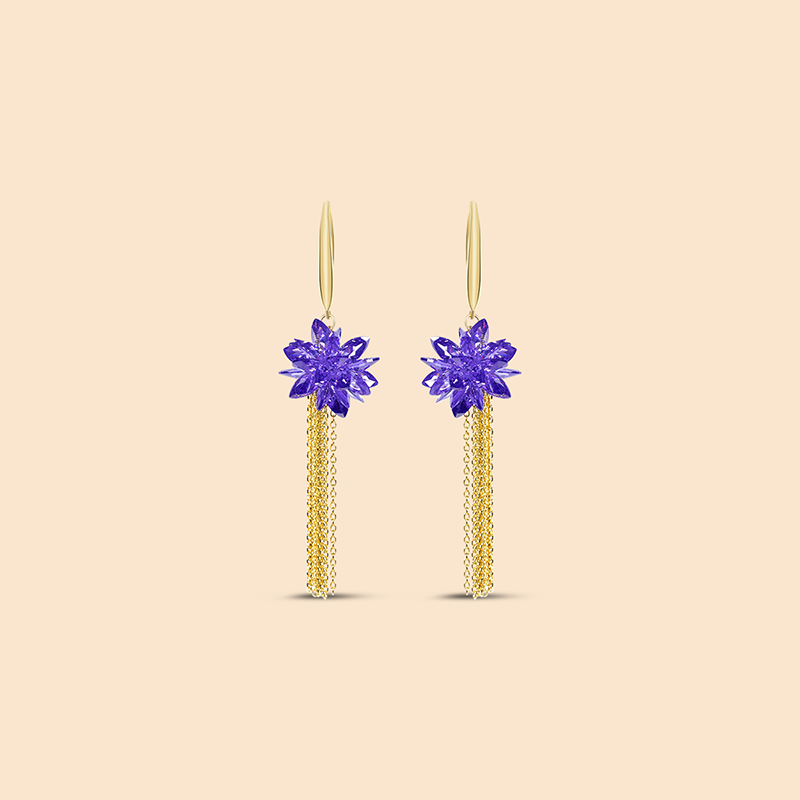 Blue Flower Fall Earrings