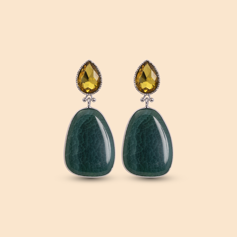Magic Brown Nature Stone earrings